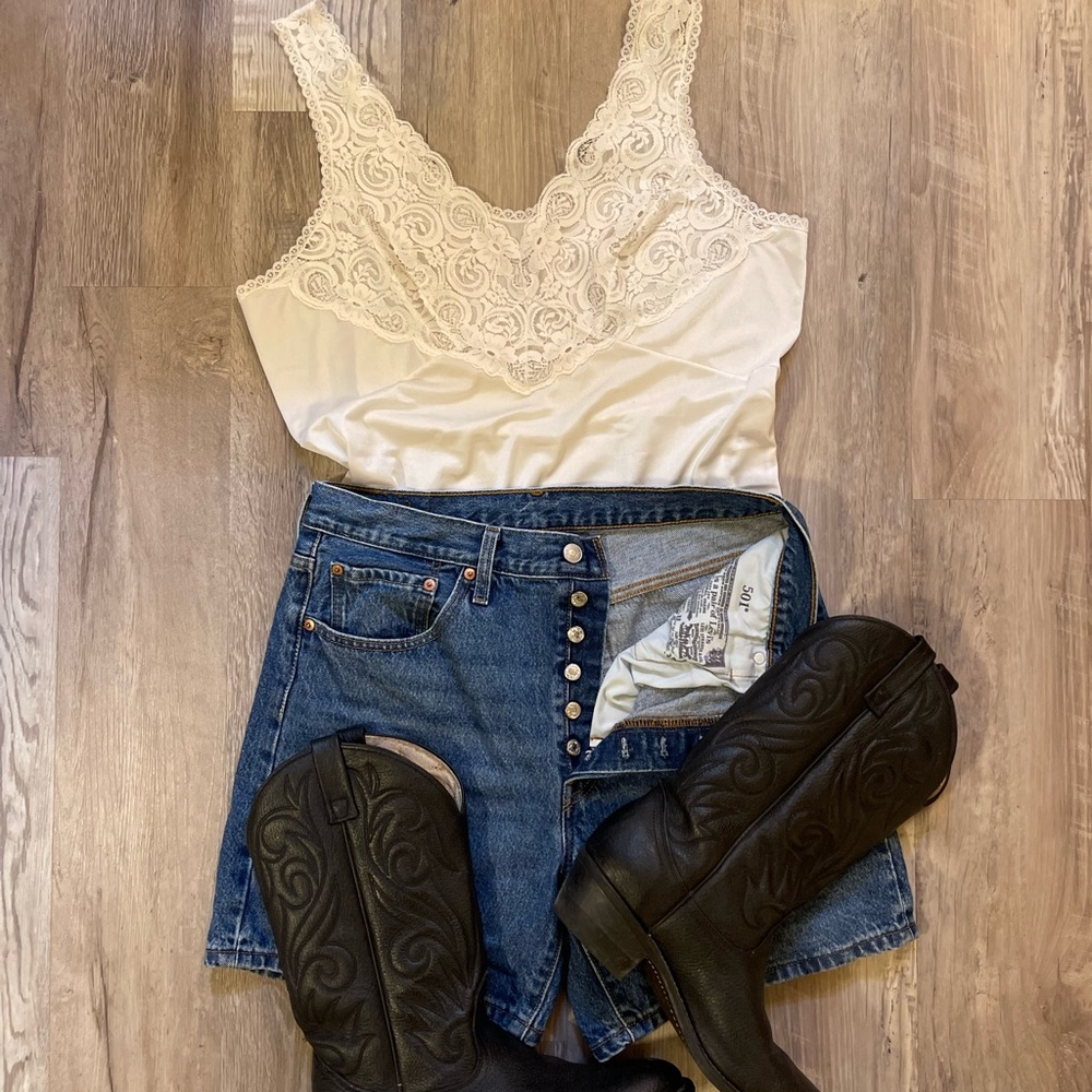 Vintage Silk Lace Tank